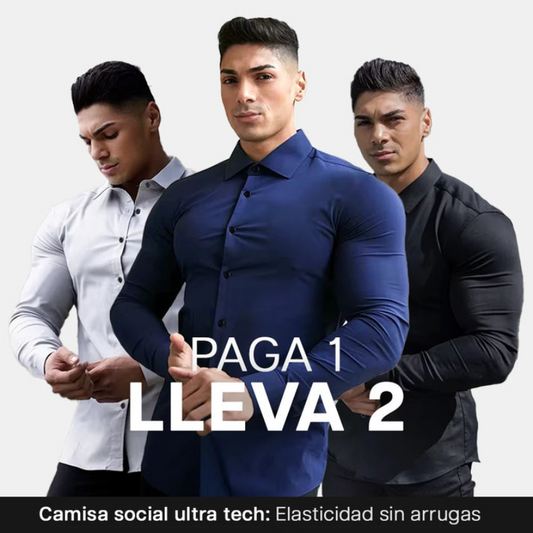 ¡Llévate 2 por el precio de 1! | Camisa Ultra Tech Social - Original Antipliegues