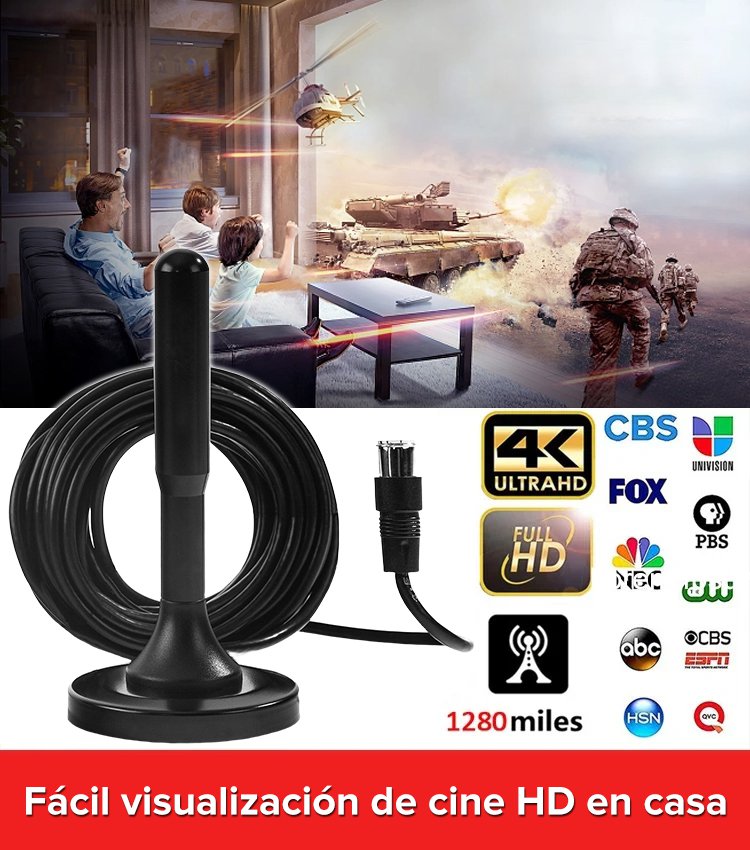 Antena Digital HD 4K Para TV